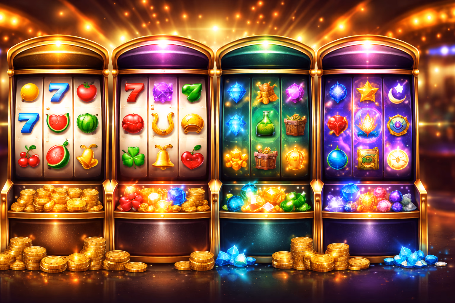 Tragamonedas destacadas y categorías de carretes bbrbet